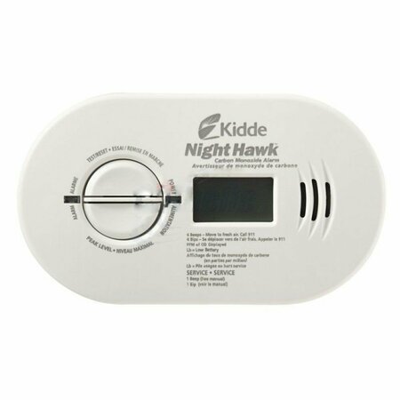 AMERICAN IMAGINATIONS Oval White Digital Carbon Monoxide Alarm Plastic AI-36959